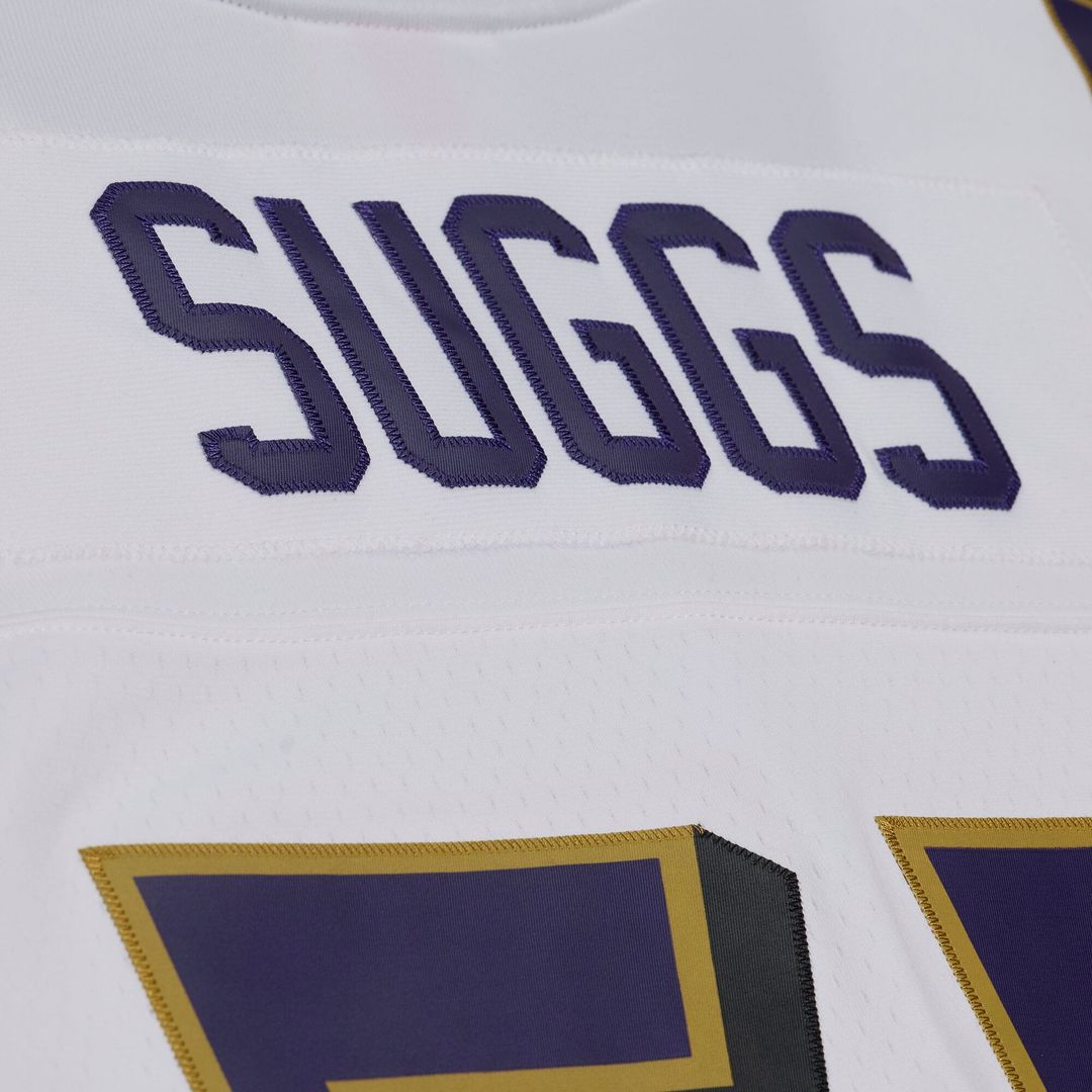 Men's Baltimore Ravens Terrell Suggs White 2003 Legacy Replica NFL Football Jersey - view 13