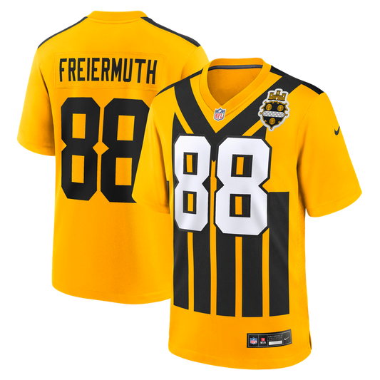 Men's Pittsburgh Steelers Pat Freiermuth Gold Alternate 1933 Throwback Game NFL Football Jersey - view 1