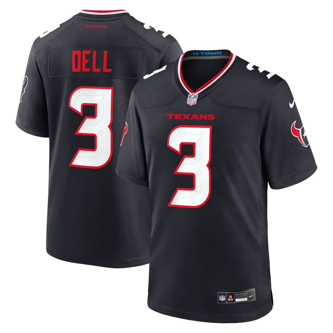 Men's Houston Texans Tank Dell White Game NFL Football Jersey - view 7