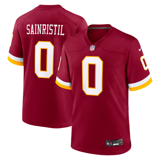 Men's Washington Commanders Mike Sainristil Burgundy Game NFL Football Jersey - view 1