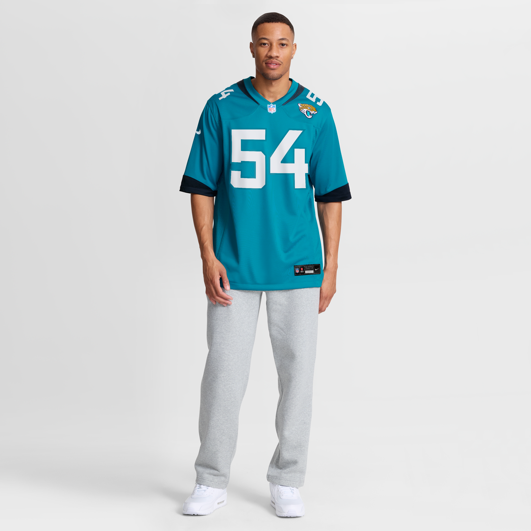 Men's Jacksonville Jaguars Jack Kiser Teal Team Game NFL Football Jersey - view 7