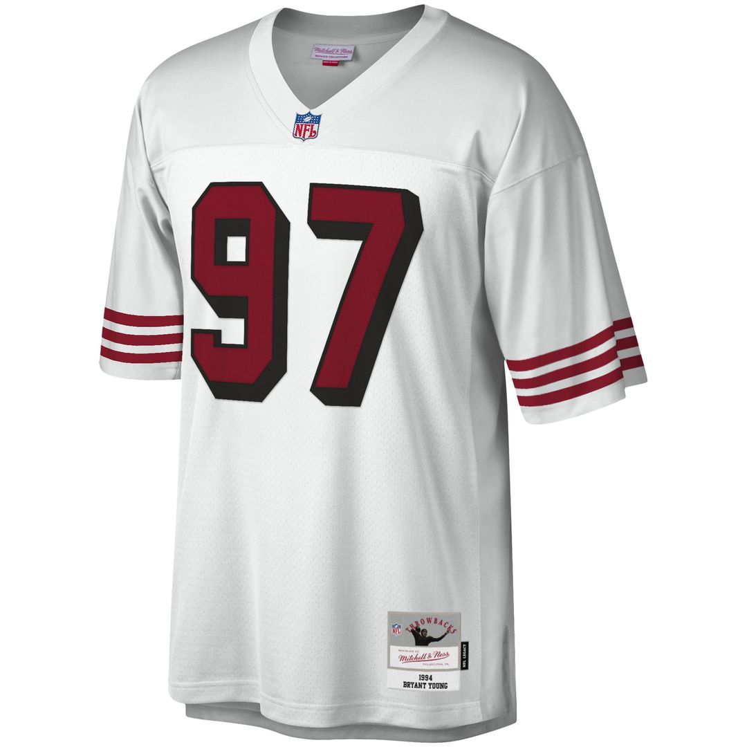 Men's San Francisco 49ers Bryant Young White Legacy Replica NFL Football Jersey - view 5