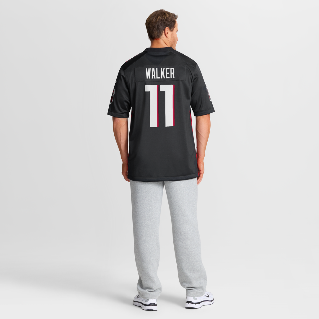 Men's Atlanta Falcons Jalon Walker Black Team Game NFL Football Jersey - view 8