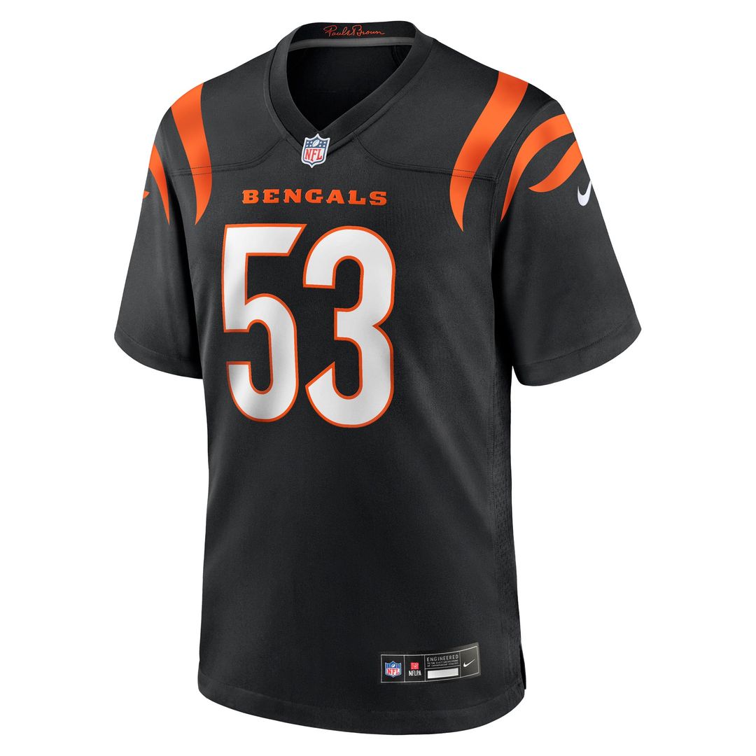 Men's Cincinnati Bengals Boye Mafe Black Team Game NFL Football Jersey - view 2