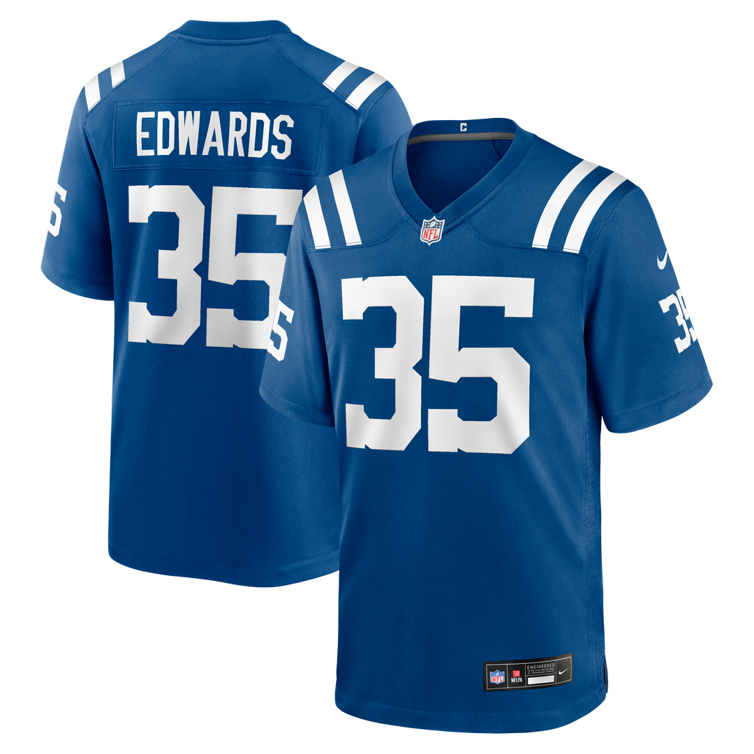Men's Indianapolis Colts Johnathan Edwards Royal Team Game NFL Football Jersey - view 1
