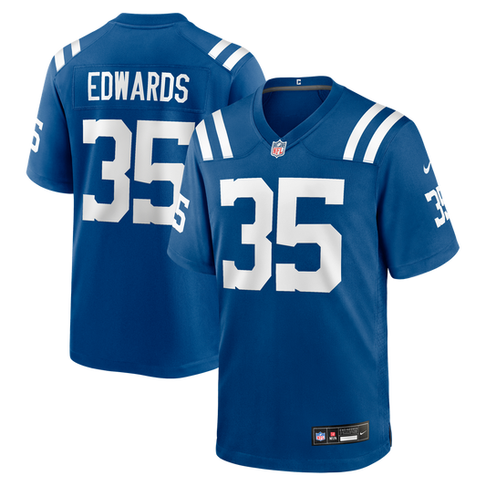 Men's Indianapolis Colts Johnathan Edwards Royal Team Game NFL Football Jersey - view 1