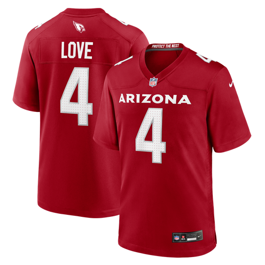 Men's Arizona Cardinals Jeremiyah Love Cardinal Team Game NFL Football Jersey - view 1