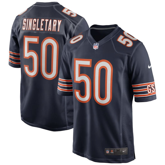 Men's Chicago Bears Mike Singletary Navy Game NFL Football Jersey - view 1
