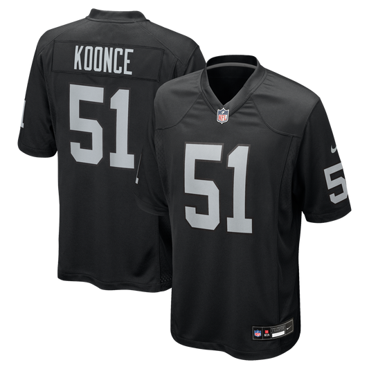Men's Las Vegas Raiders Malcolm Koonce Black Game NFL Football Jersey - view 1