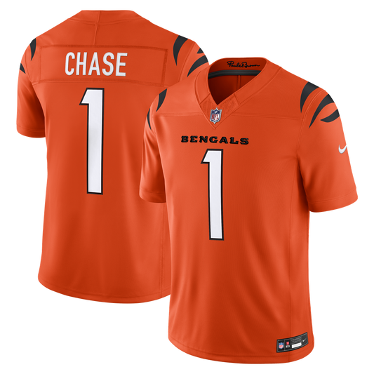 Men's Cincinnati Bengals Ja'Marr Chase Orange Alternate Stitched Limited NFL Football Jersey - view 1