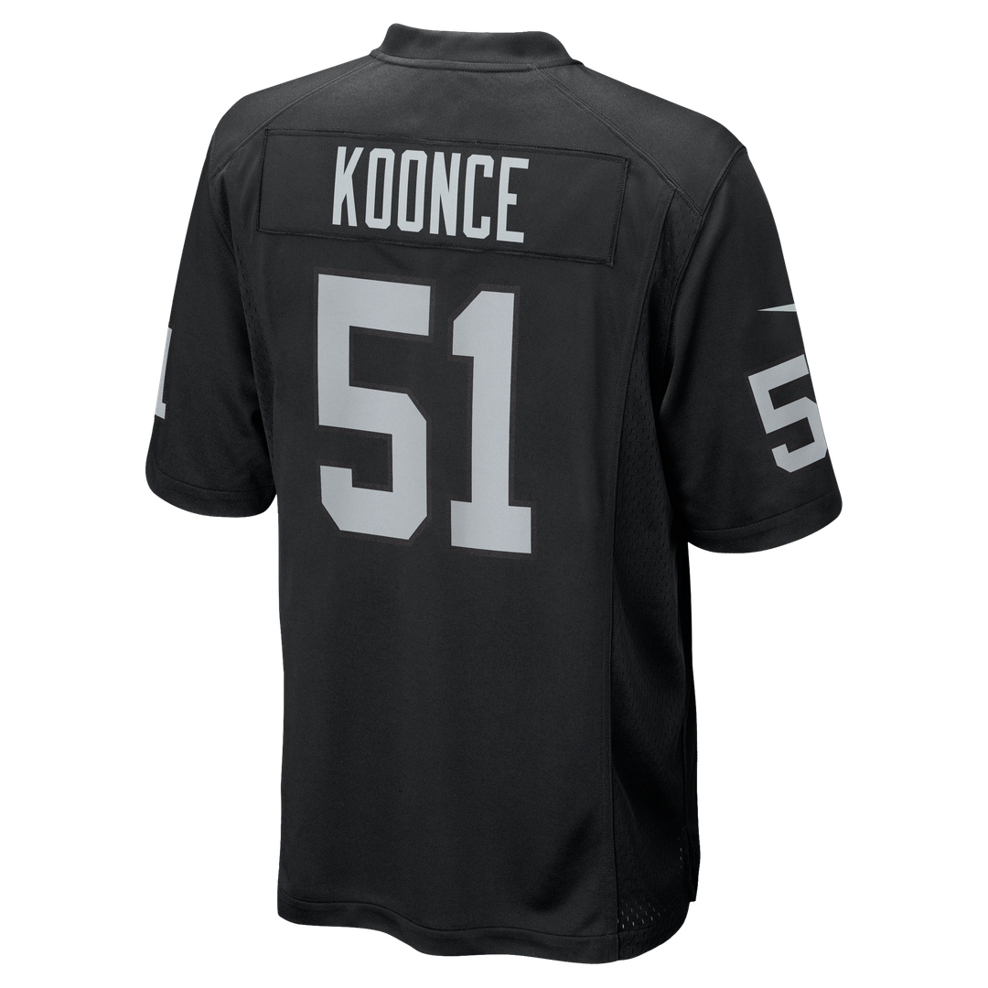 Men's Las Vegas Raiders Malcolm Koonce Black Game NFL Football Jersey - view 3