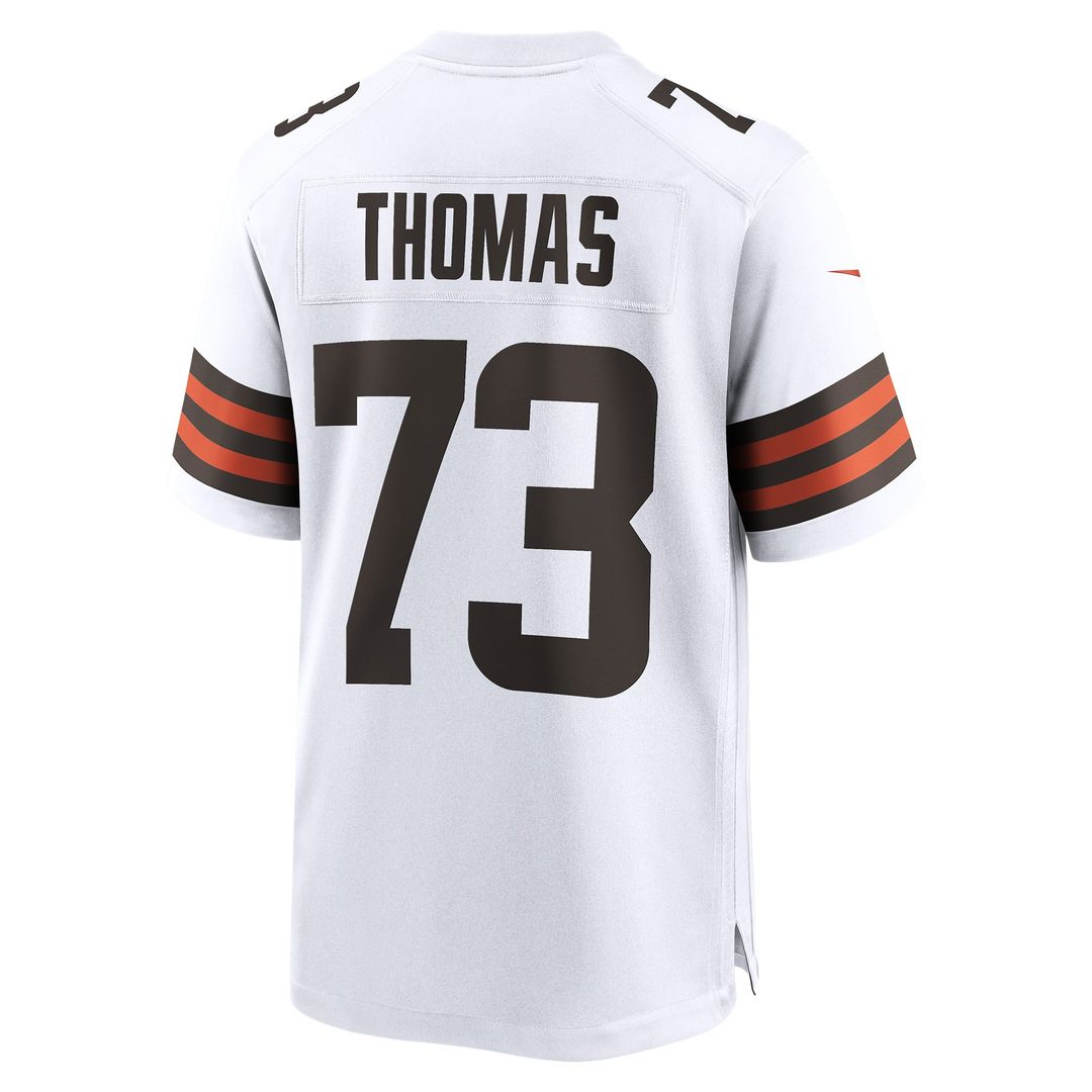 Men's Cleveland Browns Joe Thomas White Retired Game NFL Football Jersey - view 3
