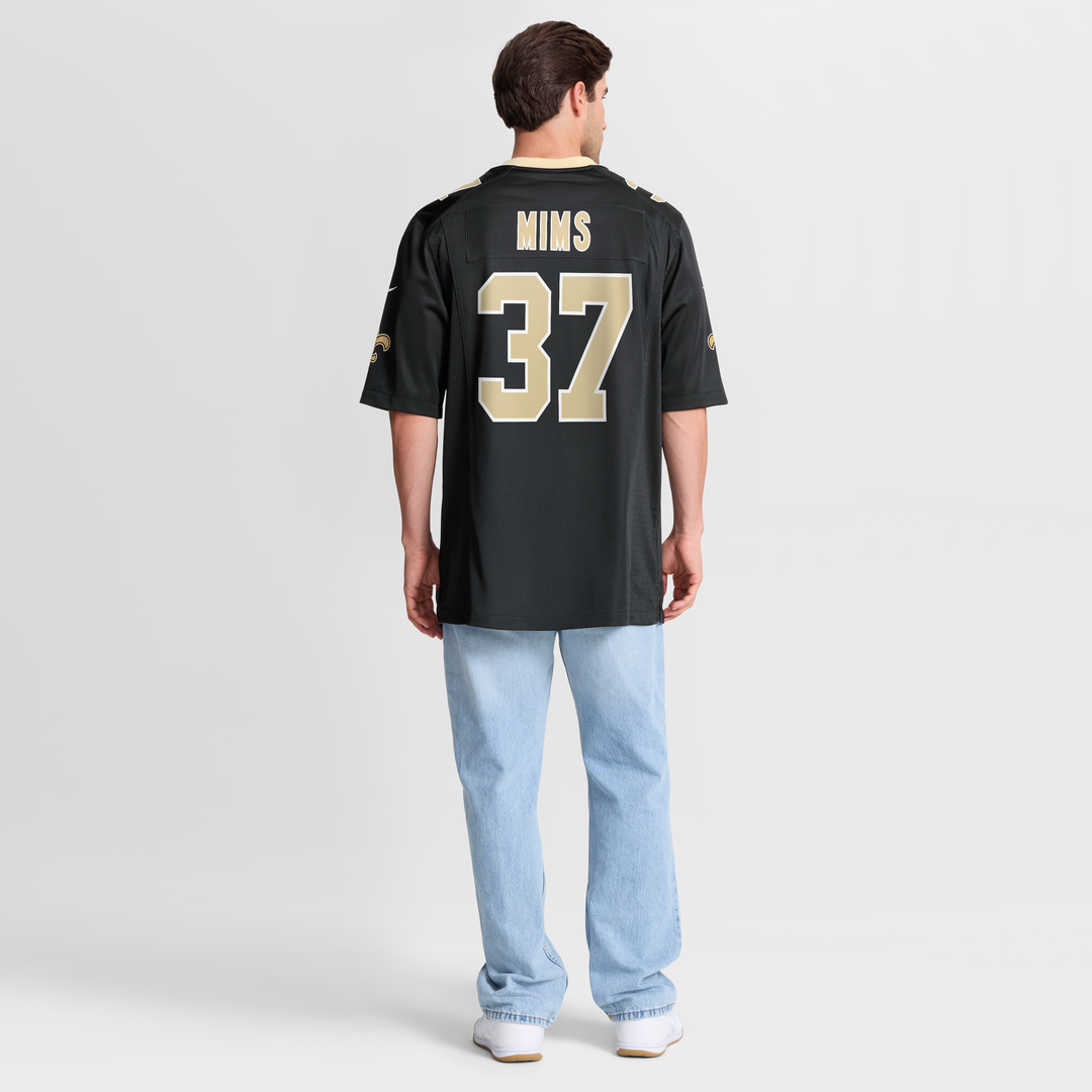 Men's New Orleans Saints Jordan Mims Black Team Game NFL Football Jersey - view 8