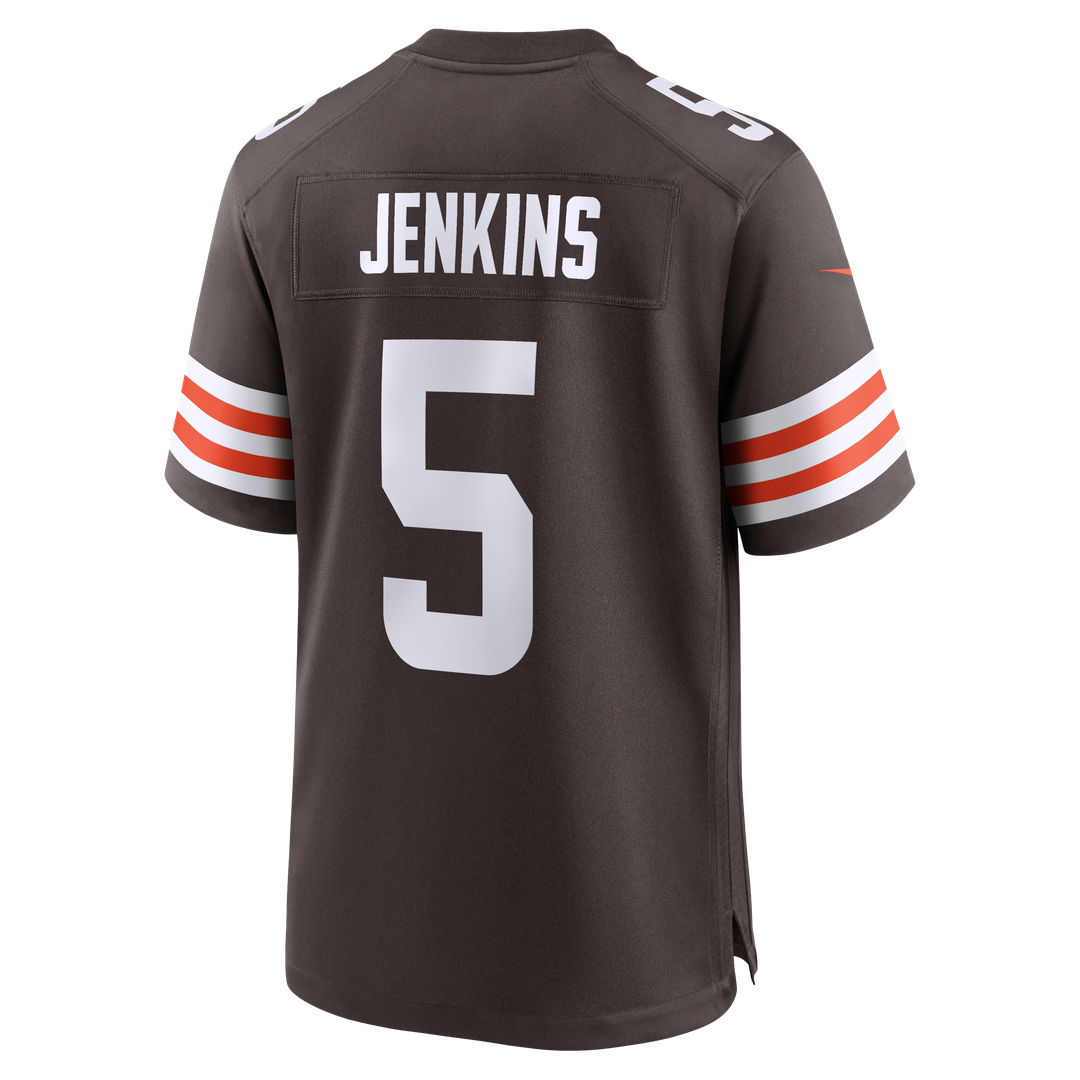 Men's Cleveland Browns Rayshawn Jenkins Brown Team Game NFL Football Jersey - view 3