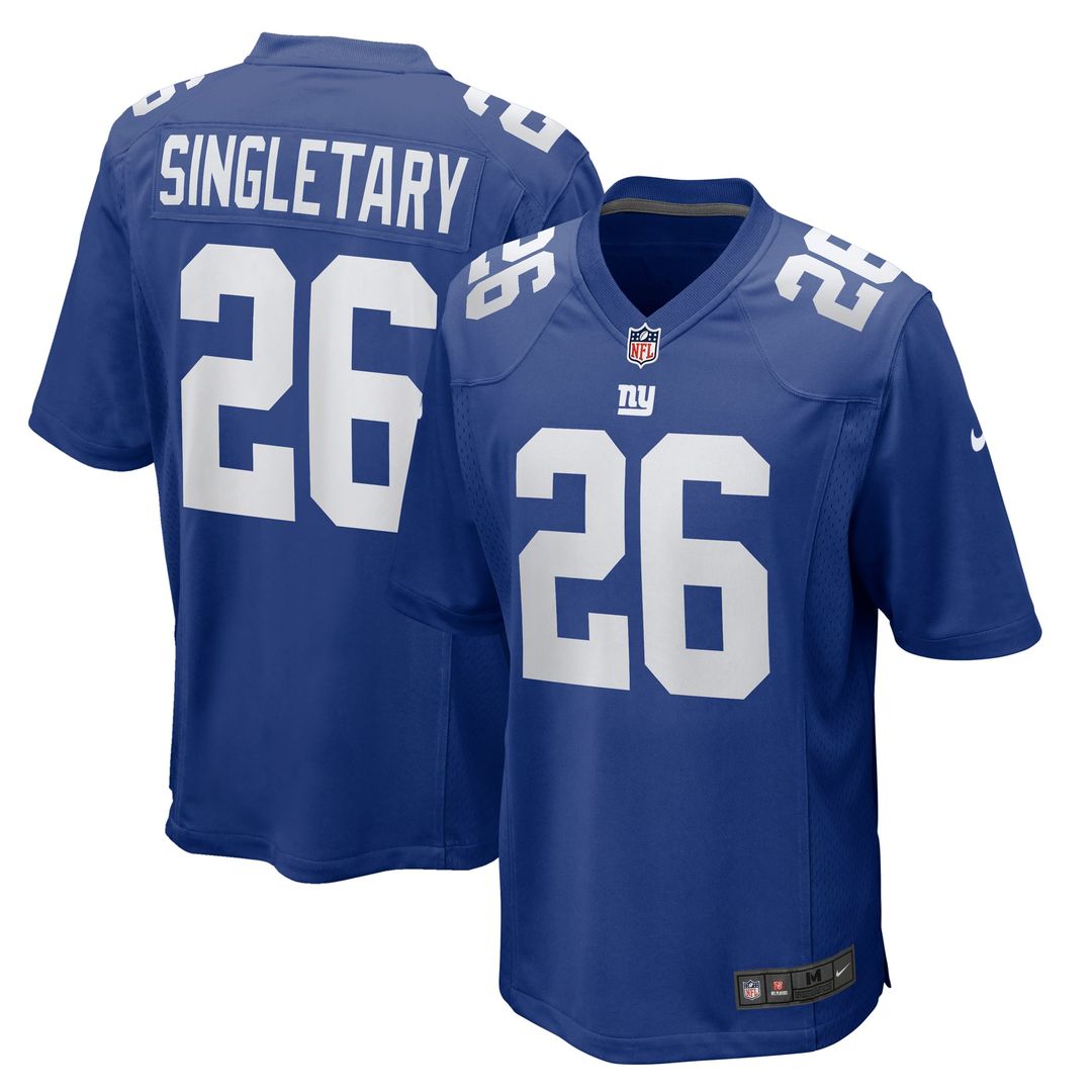 Men's New York Giants Devin Singletary Royal Team Game NFL Football Jersey - view 1
