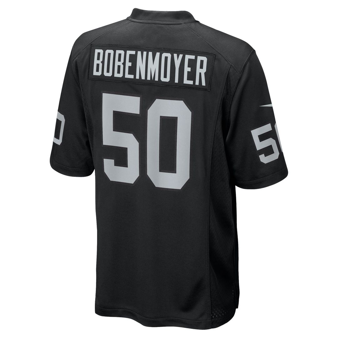 Men's Las Vegas Raiders Jacob Bobenmoyer Black Game NFL Football Jersey - view 3