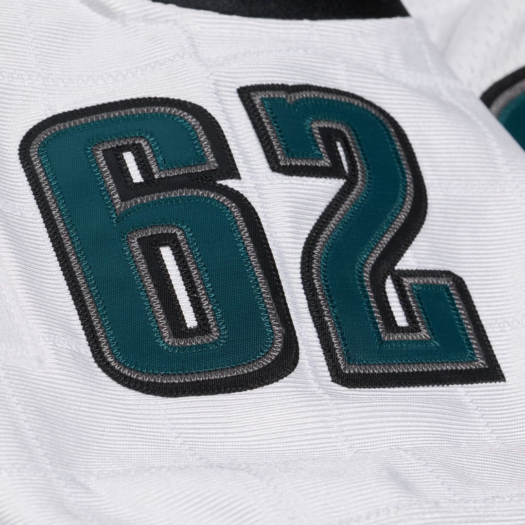 Men's Philadelphia Eagles Jason Kelce White 2011 Throwback NFL Football Jersey - view 10