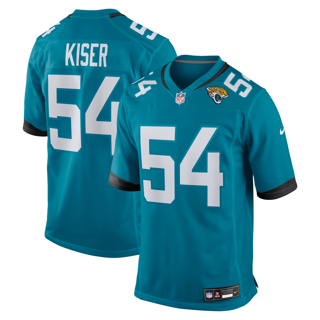 Men's Jacksonville Jaguars Jack Kiser Teal Team Game NFL Football Jersey - view 1