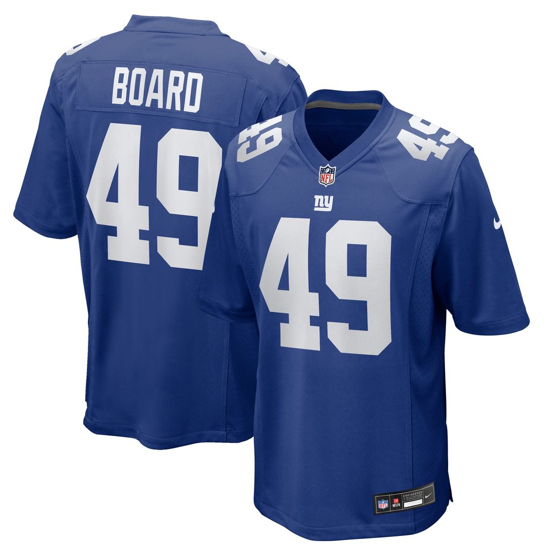 Men's New York Giants Chris Board Royal Team Game NFL Football Jersey - view 1