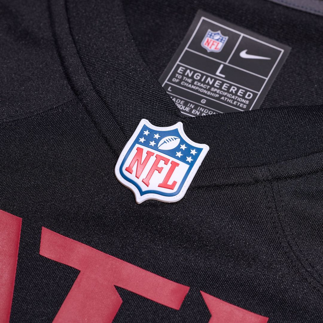 Men's Atlanta Falcons DeMarcco Hellams Black Team Game NFL Football Jersey - view 4