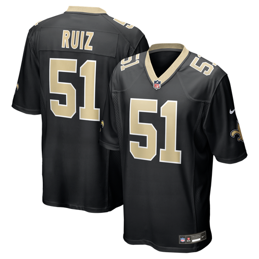 Men's New Orleans Saints Cesar Ruiz Black Player Game NFL Football Jersey - view 1