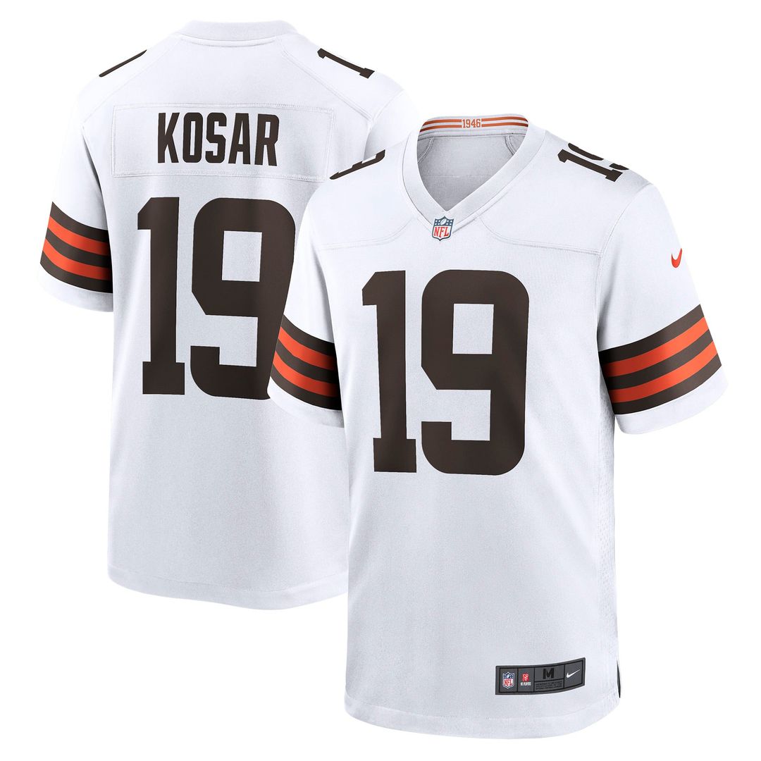 Men's Cleveland Browns Bernie Kosar White Retired Player Game NFL Football Jersey - view 1
