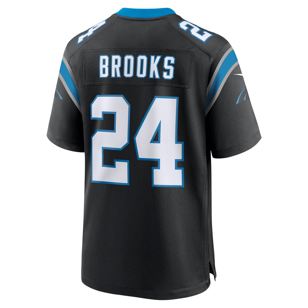Men's Carolina Panthers Jonathon Brooks Black Game NFL Football Jersey - view 3
