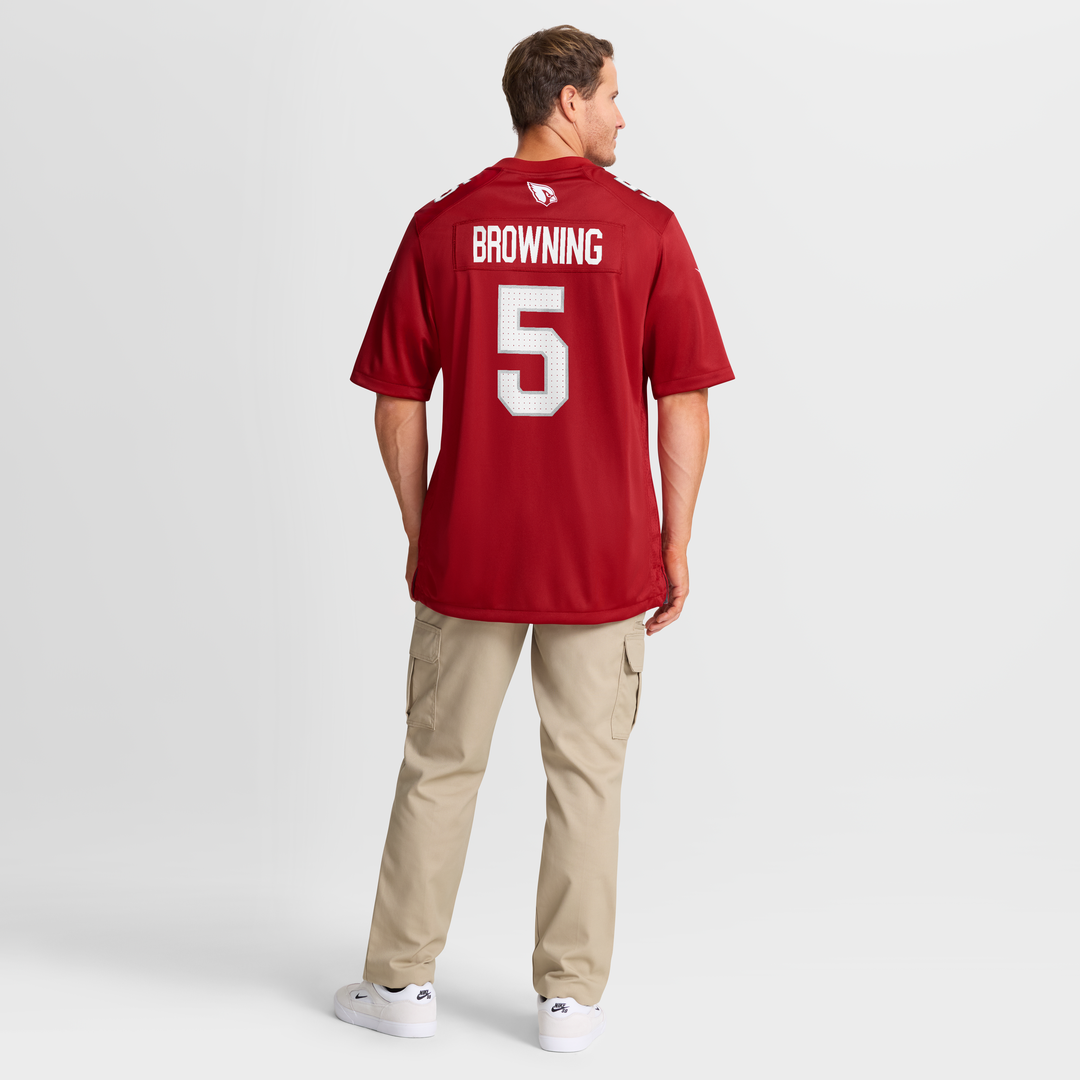 Men's Arizona Cardinals Baron Browning Cardinal Team Game NFL Football Jersey - view 8