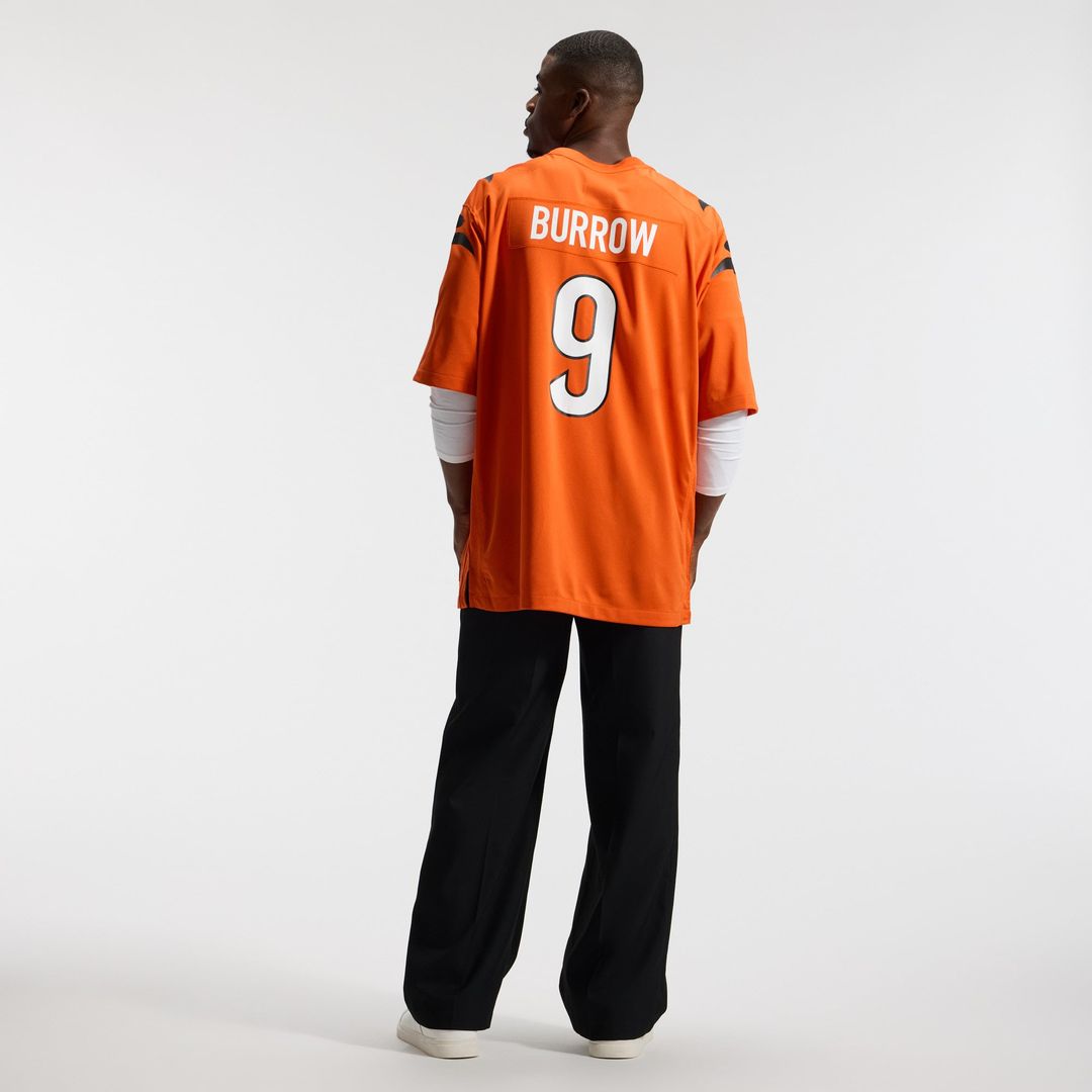 Men's Cincinnati Bengals Joe Burrow Orange Alternate Game NFL Football Jersey - view 20