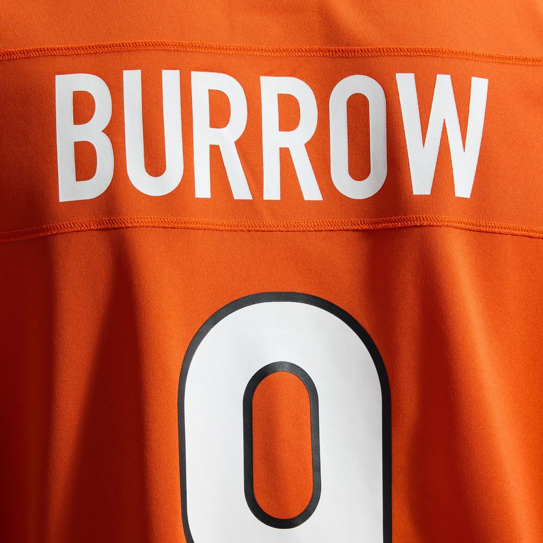 Men's Cincinnati Bengals Joe Burrow Orange Alternate Game NFL Football Jersey - view 13
