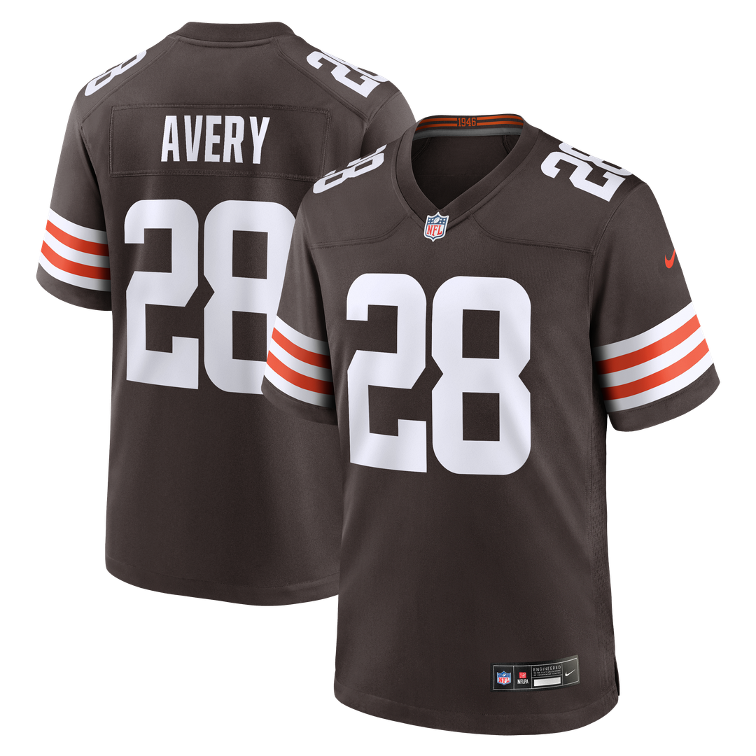 Men's Cleveland Browns Tre Avery Brown Team Game NFL Football Jersey - view 1