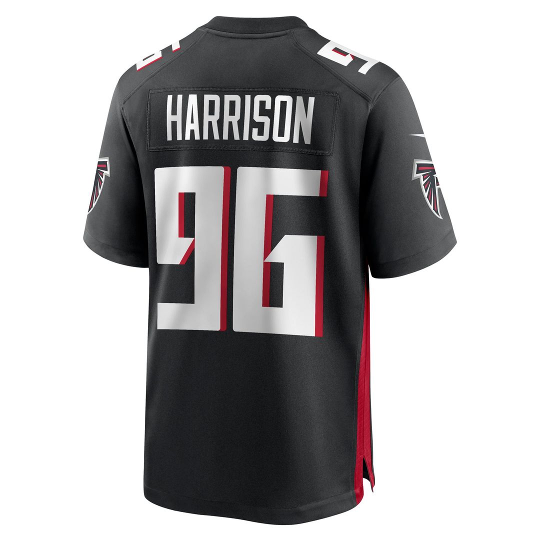 Men's Atlanta Falcons Zach Harrison Black Team Game NFL Football Jersey - view 3
