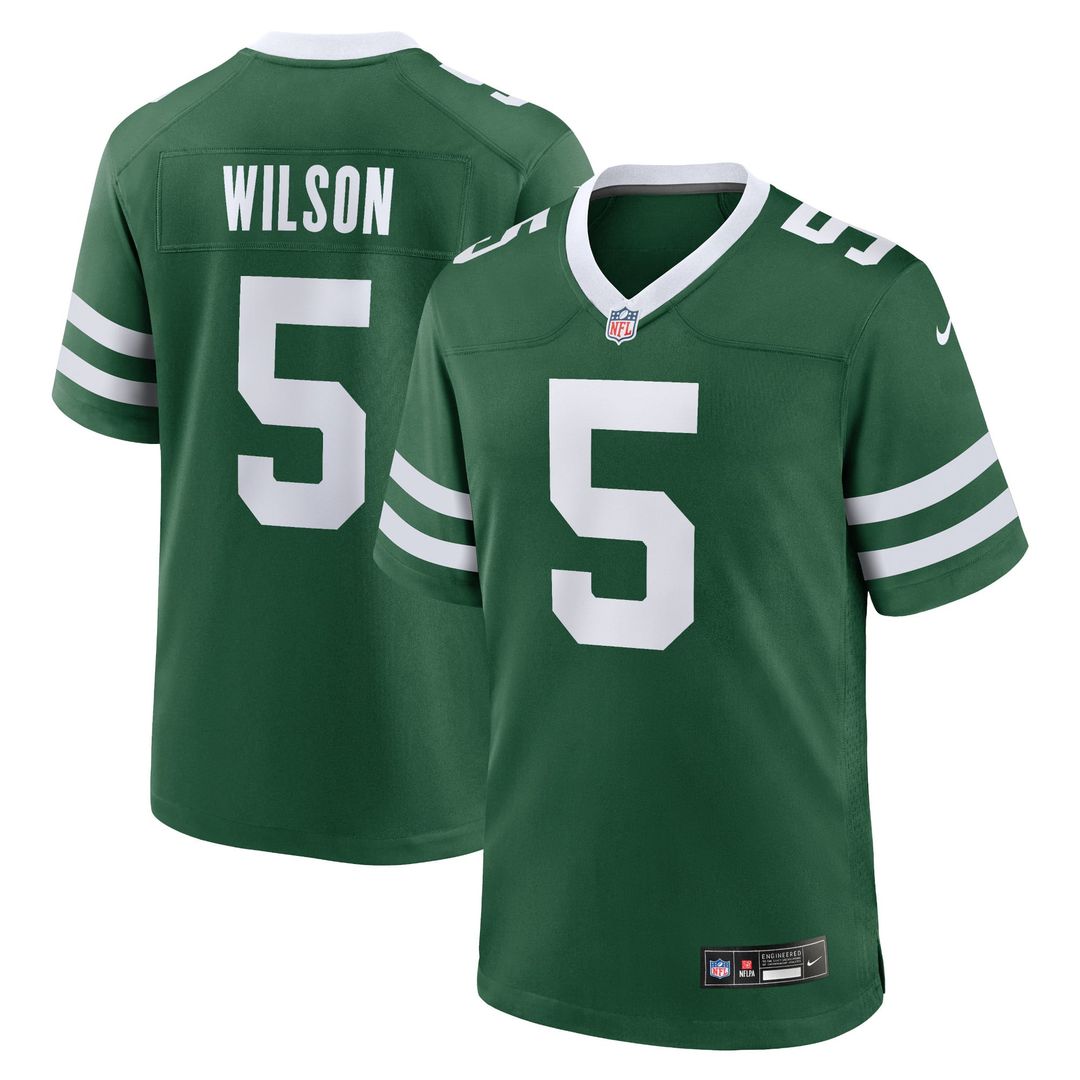 Men's New York Jets Garrett Wilson Legacy Green Game NFL Football Jersey - view 1