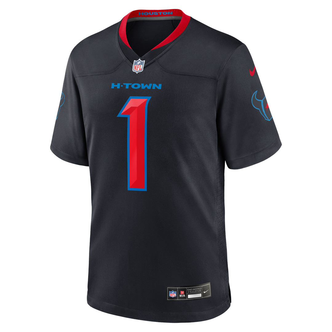 Men's Houston Texans Tank Dell Navy Alternate Game NFL Football Jersey - view 2