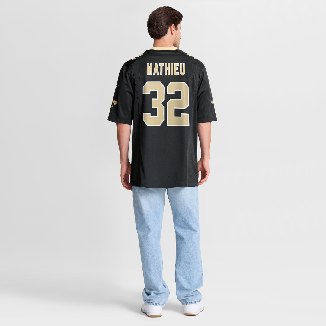 Men's New Orleans Saints Tyrann Mathieu Black Game NFL Football Jersey - view 8