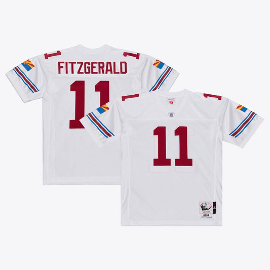 Men's Arizona Cardinals Larry Fitzgerald White 2004 Throwback NFL Football Jersey - view 1