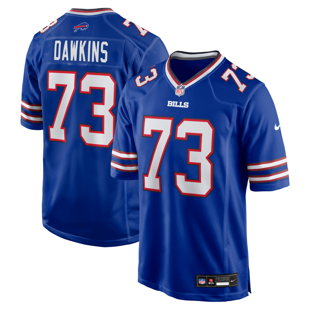 Men's Buffalo Bills Dion Dawkins Royal Game NFL Football Jersey - view 1