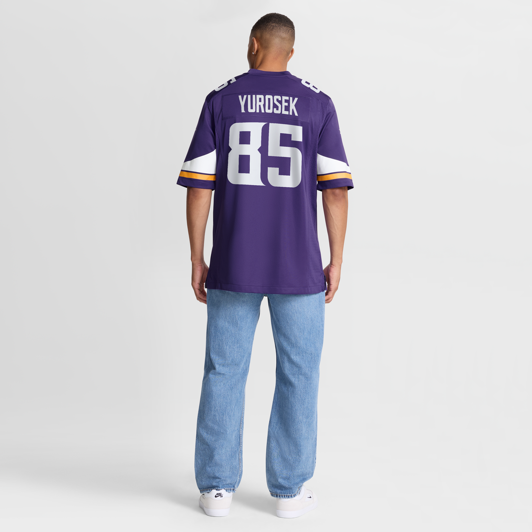 Men's Minnesota Vikings Ben Yurosek Purple Team Game NFL Football Jersey - view 8