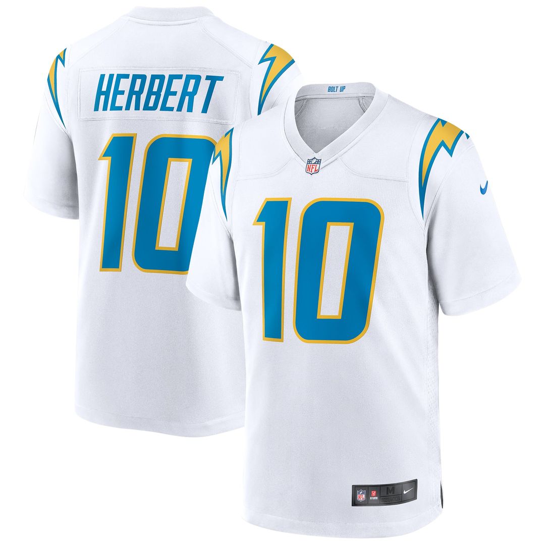 Men's Los Angeles Chargers Justin Herbert White Game NFL Football Jersey - view 1