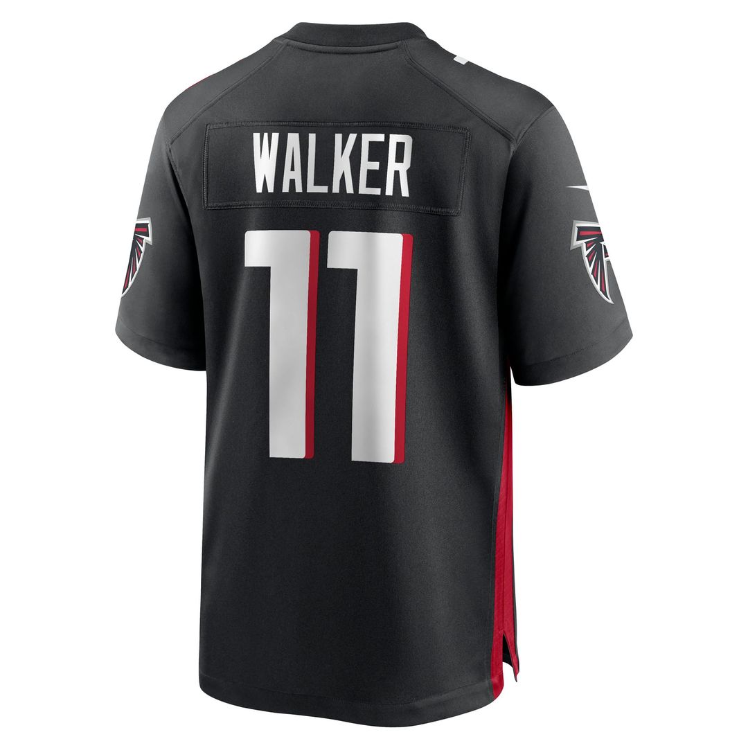 Men's Atlanta Falcons Jalon Walker Black Team Game NFL Football Jersey - view 3