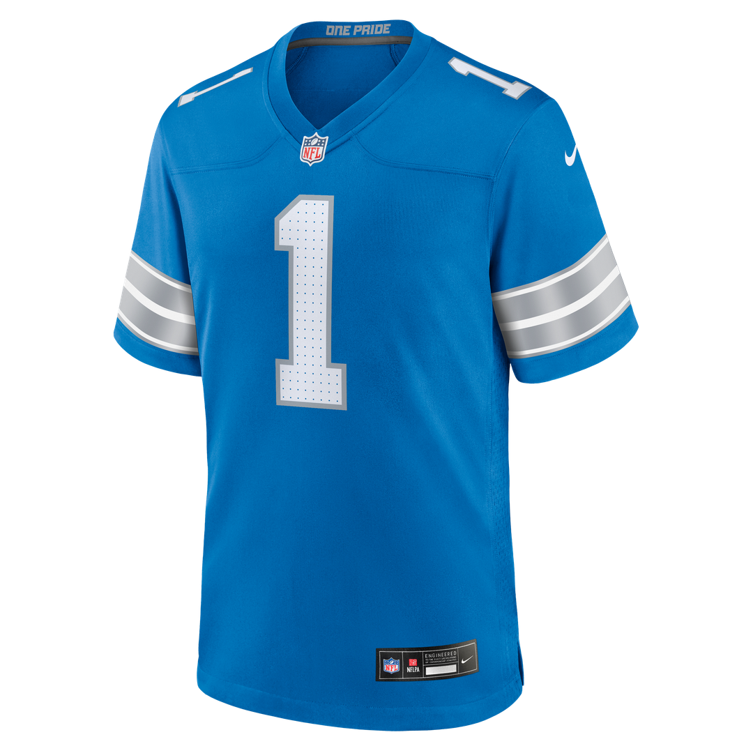 Men's Detroit Lions Blake Miller Blue Team Game NFL Football Jersey - view 2