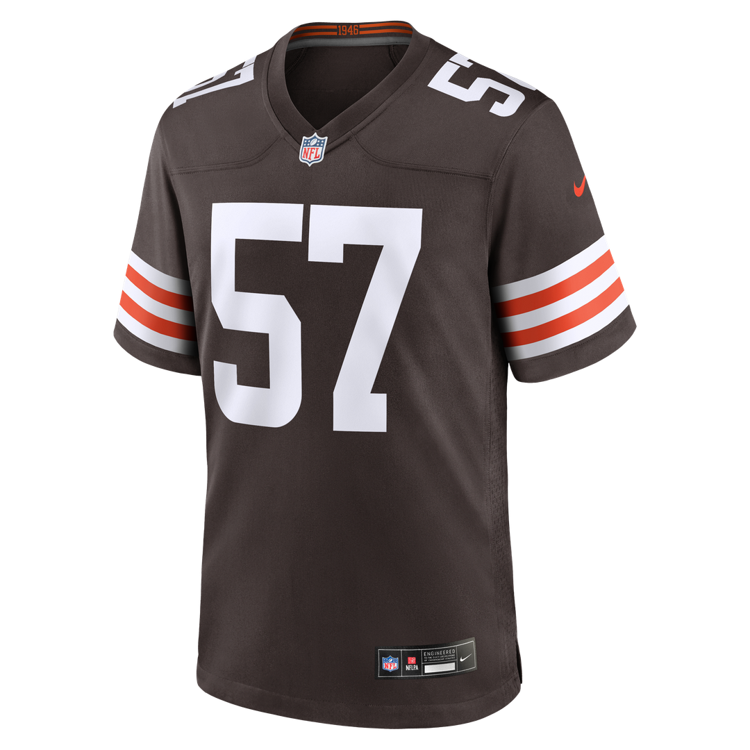 Men's Cleveland Browns Isaiah McGuire Brown Team Game NFL Football Jersey - view 2