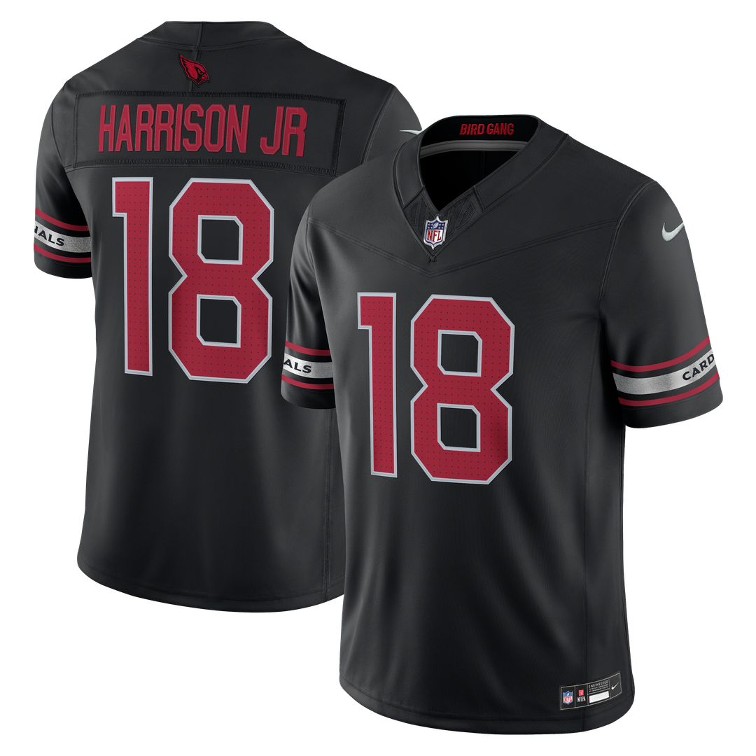 Men's Arizona Cardinals Marvin Harrison Jr. Black Alternate Stitched Limited NFL Football Jersey - view 1