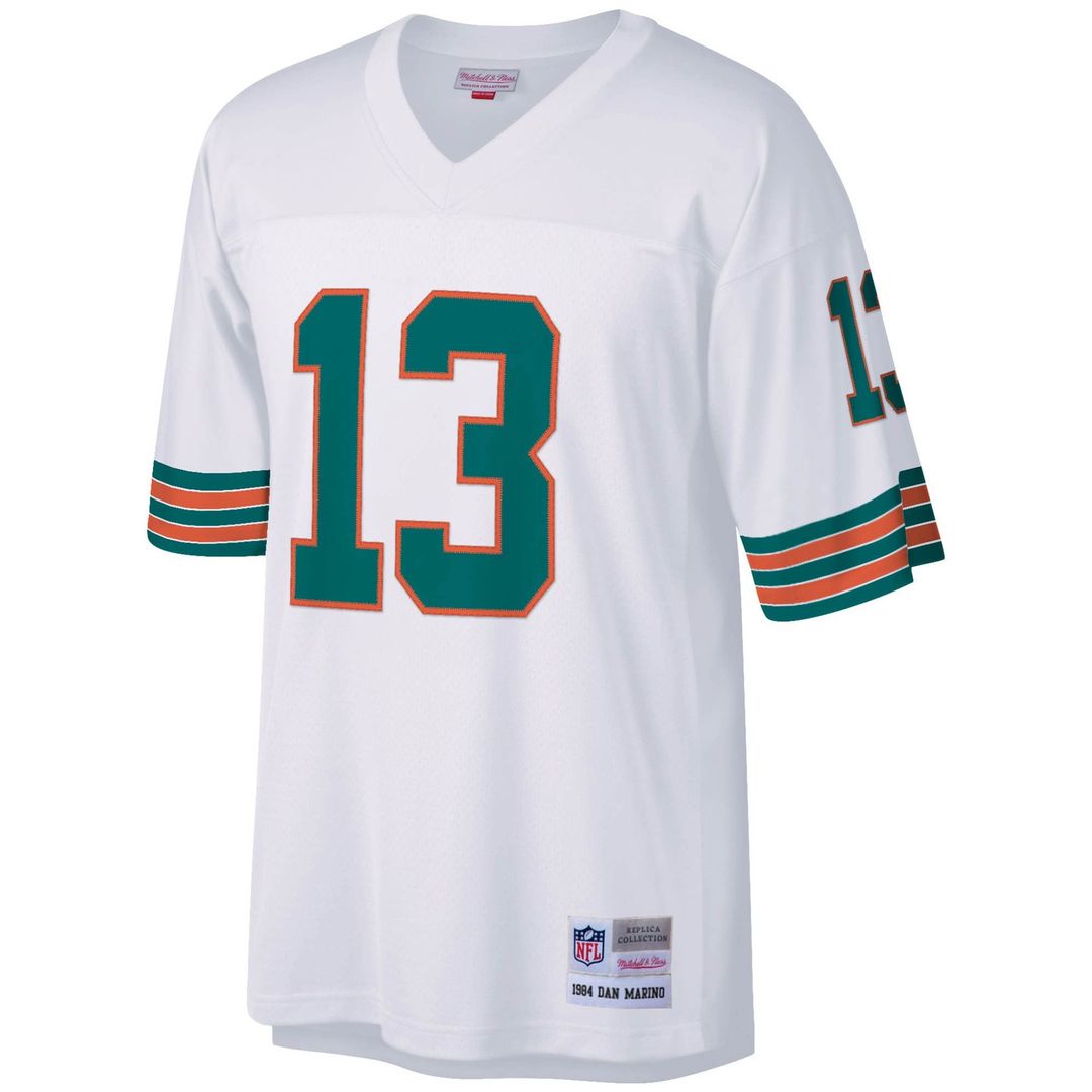 Men's Miami Dolphins Dan Marino Aqua Big & Tall 1984 Retired Player Replica NFL Football Jersey - view 14