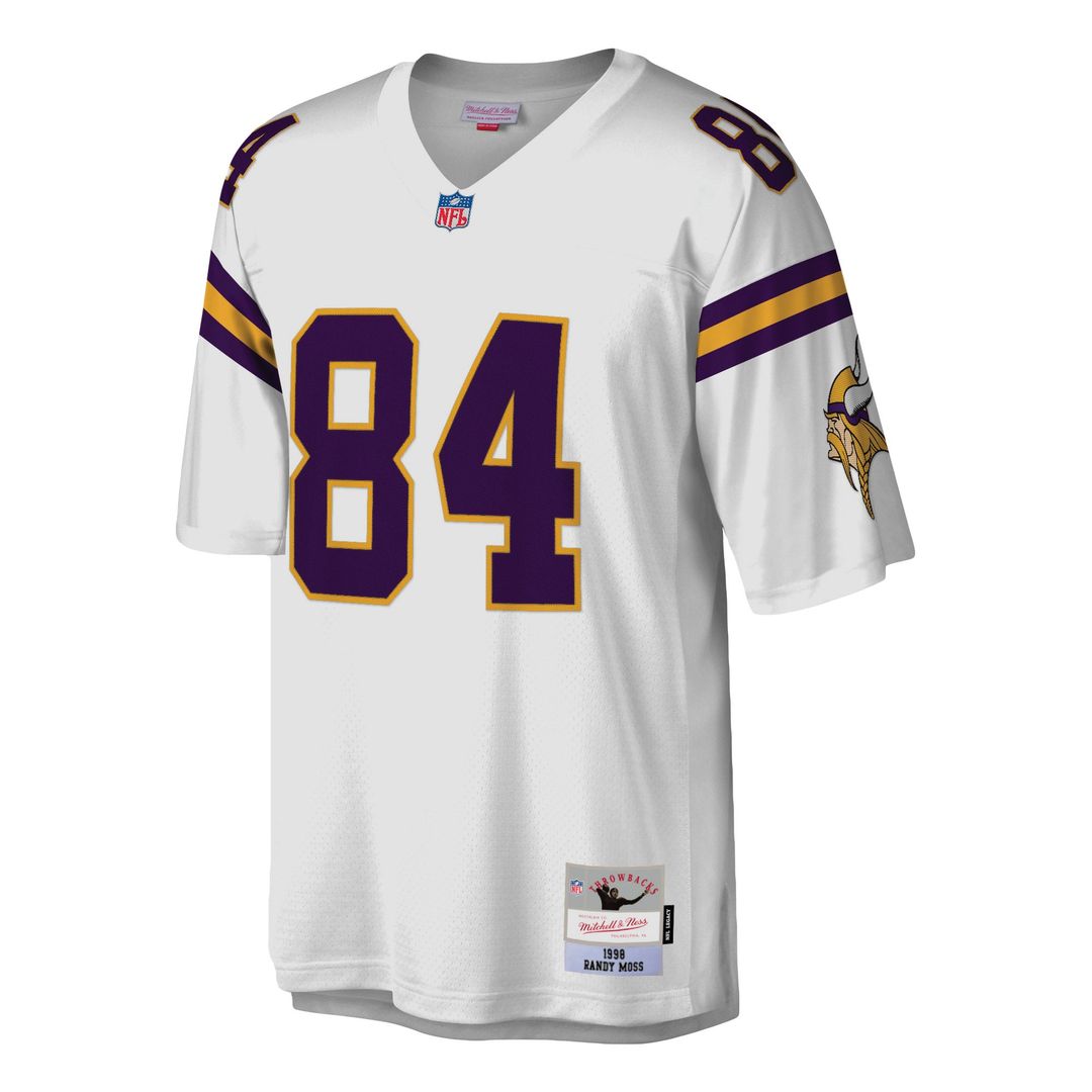Men's Minnesota Vikings Randy Moss White Legacy Replica NFL Football Jersey - view 2
