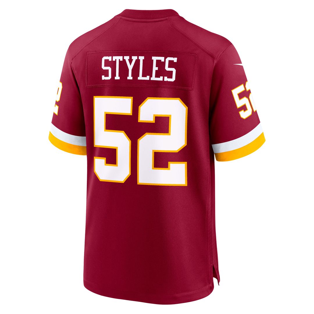 Men's Washington Commanders Sonny Styles Burgundy Team Game NFL Football Jersey - view 3