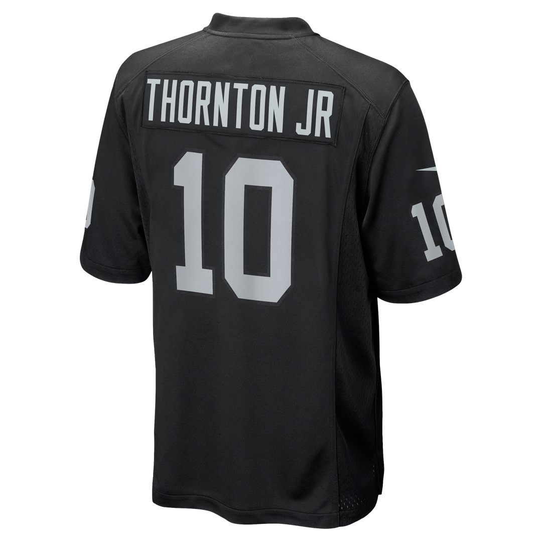 Men's Las Vegas Raiders Dont'e Thornton Jr. Black Team Game NFL Football Jersey - view 3