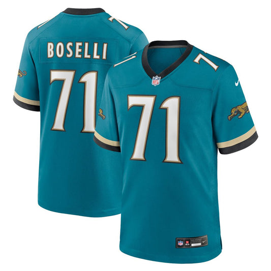 Men's Jacksonville Jaguars Tony Boselli Teal Prowler Throwback Retired Player Game NFL Football Jersey - view 1