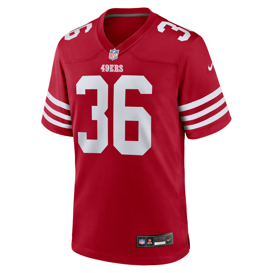 Men's San Francisco 49ers Marques Sigle Scarlet Team Game NFL Football Jersey - view 2