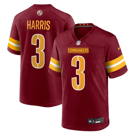 Men's Washington Commanders Will Harris Burgundy Team Game NFL Football Jersey - view 1